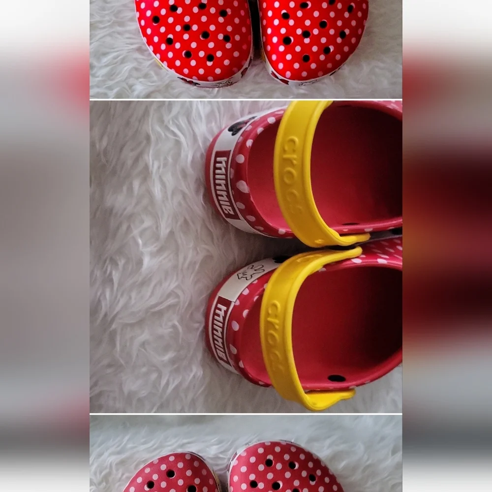 Disney Minnie Mouse Polka Dot Crocs Shoes